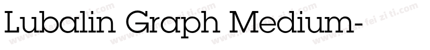 Lubalin Graph Medium字体转换